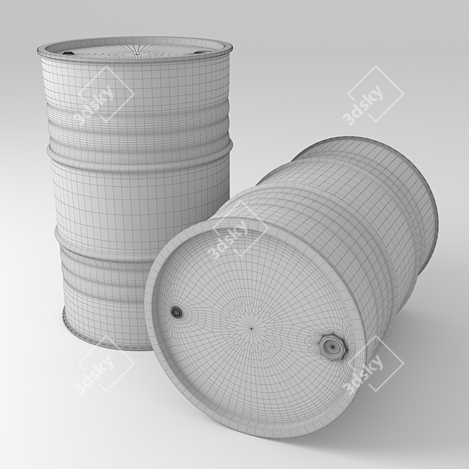 Premium Oil Barrels - High-Quality & Dependable 3D model image 3