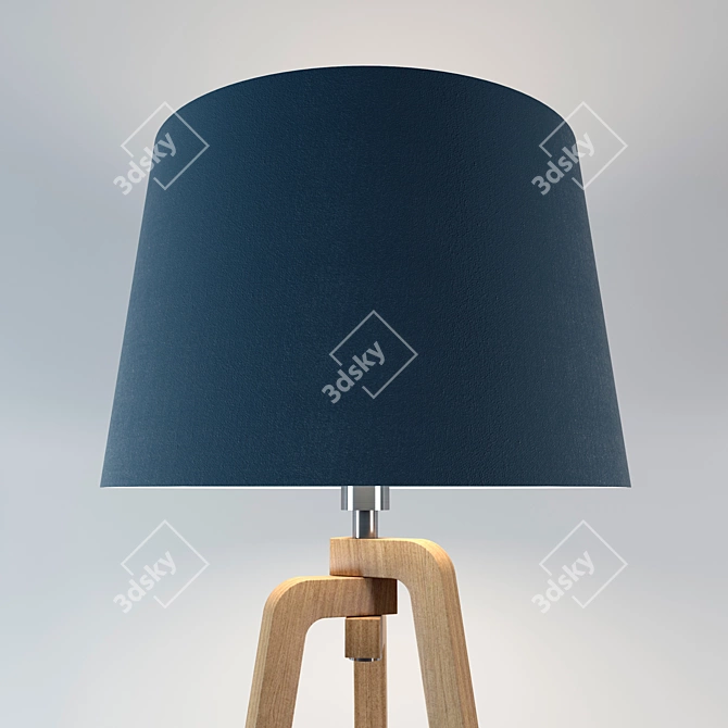 Modern Metal Standing Lamp 3D model image 2