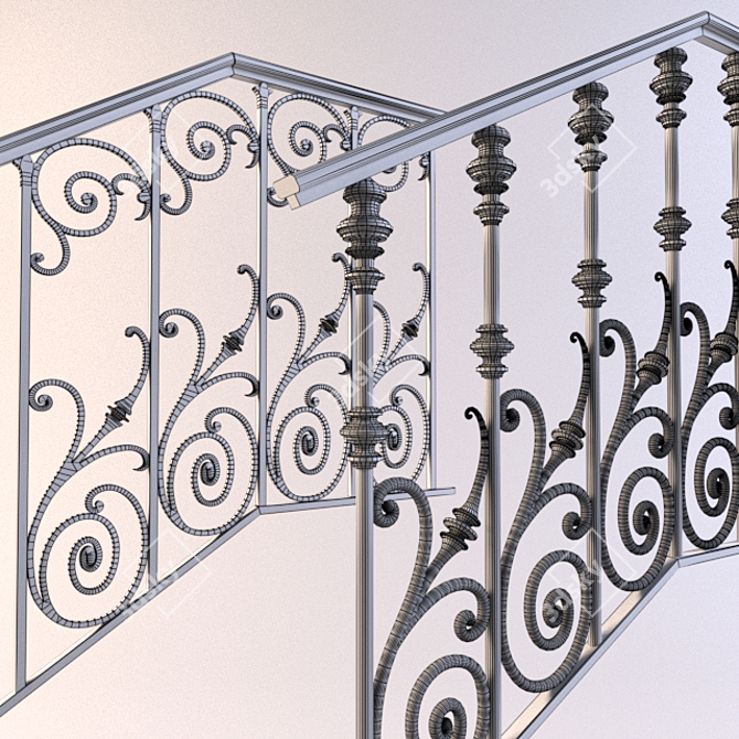 Universal Staircase Railings 3D model image 3