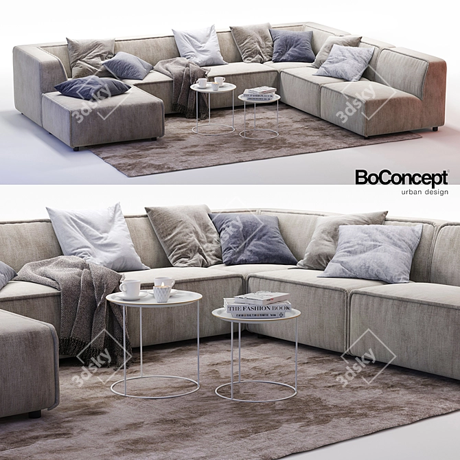 Modern BoConcept Carmo 7 - Stylish Corner Sofa, Complete Set 3D model image 1