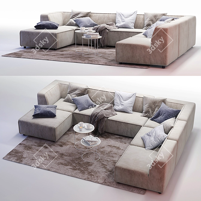 Modern BoConcept Carmo 7 - Stylish Corner Sofa, Complete Set 3D model image 2