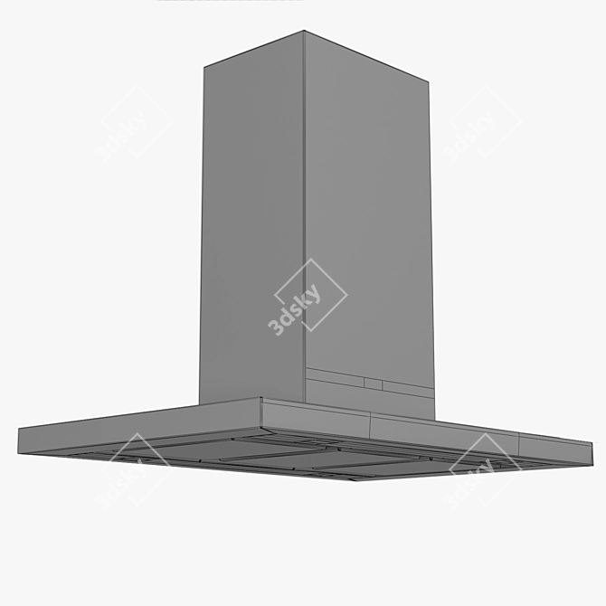 Bosch Island Chimney Hood: Sleek and Efficient 3D model image 3