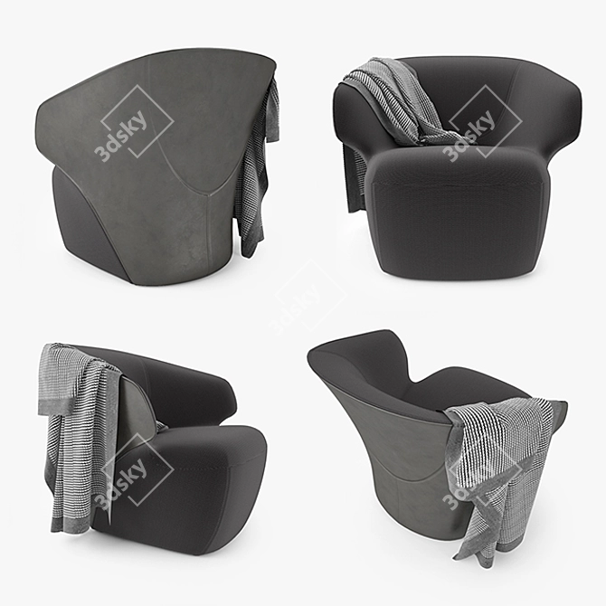 Luxury Zanotta Arom Armchair 3D model image 2