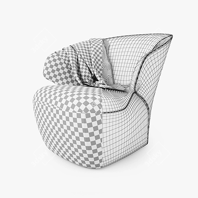 Luxury Zanotta Arom Armchair 3D model image 3