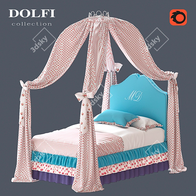 Elegant Dolfi Bed: Italian Design 3D model image 1