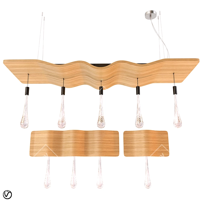 Elegant Masiero Ripple Lighting 3D model image 1