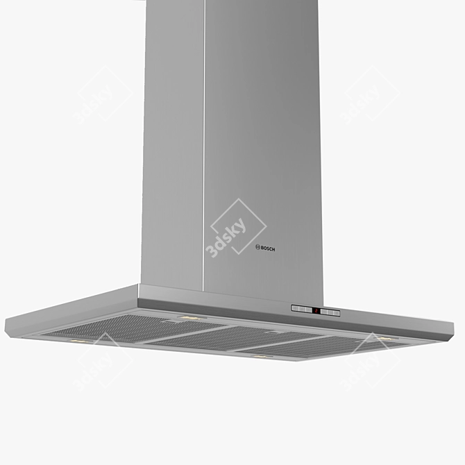 Elegant Bosch Island Chimney Hood 3D model image 2