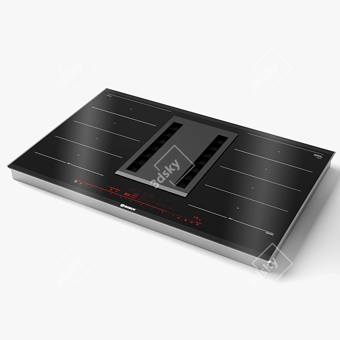 BOSCH Venting Cooktop: Sleek, Efficient & Space-Saving 3D model image 1