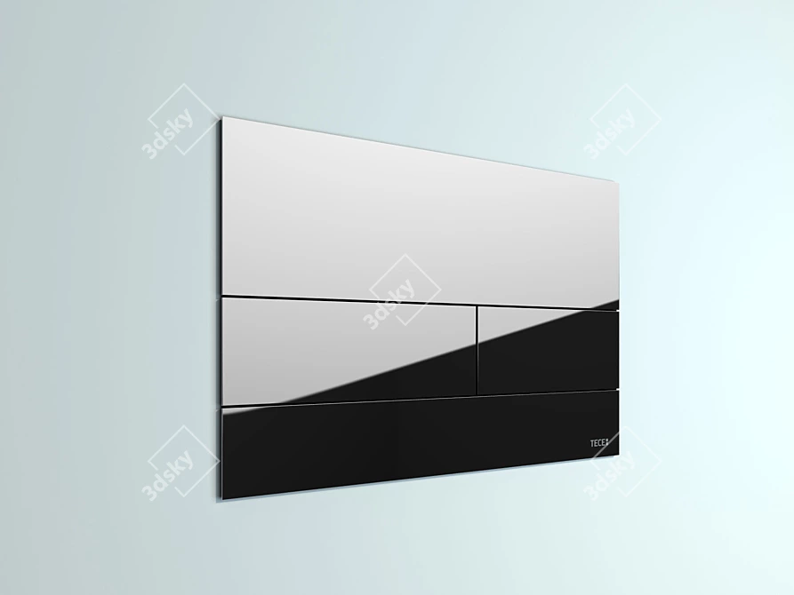 TECEsquare II Flush Panels: Simplistic Elegance in Stainless Steel 3D model image 3