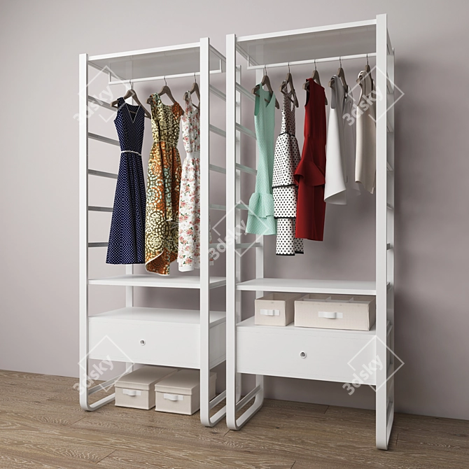 IKEA Women's Clothing: ELVARLI Open Storage System 3D model image 1