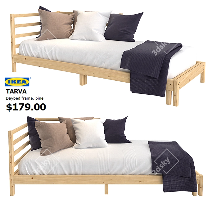 Ikea Tarava Daybed: Chic and Versatile! 3D model image 1