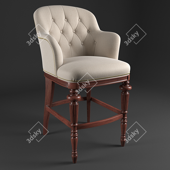 Boswell Swivel Bar Stool: Elegant Seating Solution | Frontgate 3D model image 1