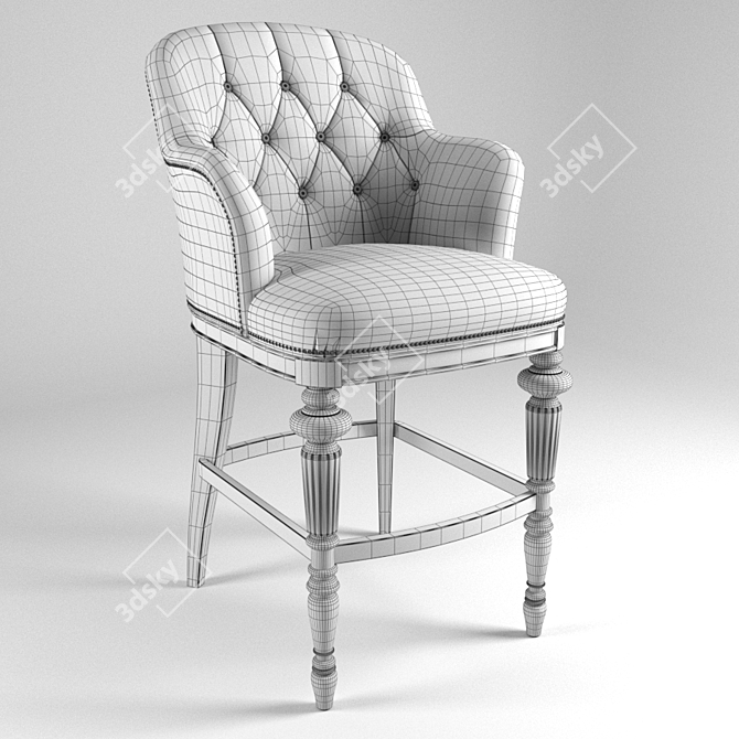 Boswell Swivel Bar Stool: Elegant Seating Solution | Frontgate 3D model image 3