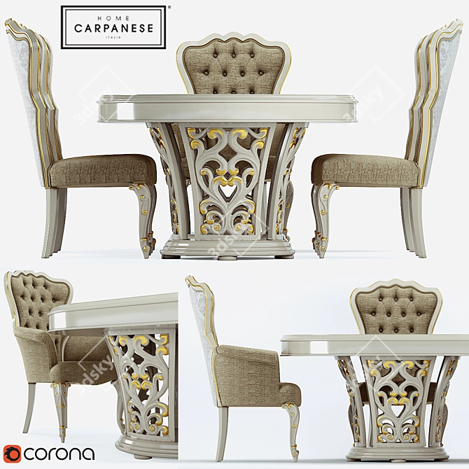 Carpanese Dining Group: Elegant Art Collection 3D model image 1