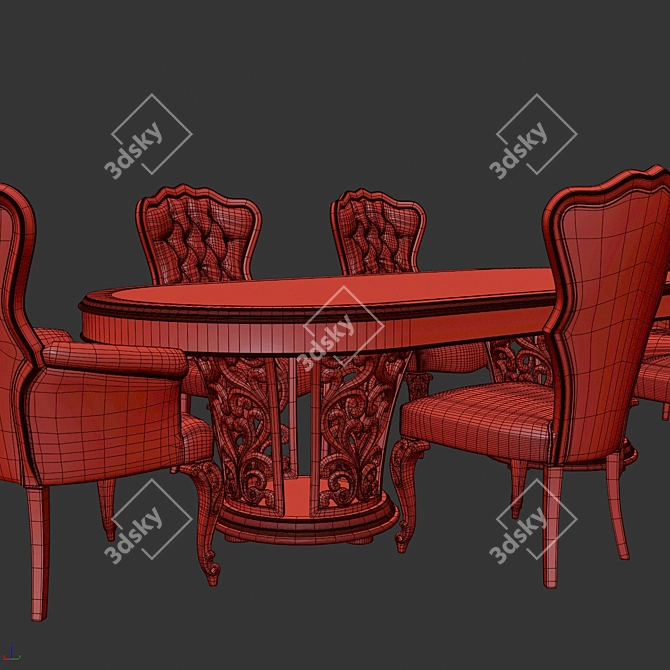 Carpanese Dining Group: Elegant Art Collection 3D model image 3