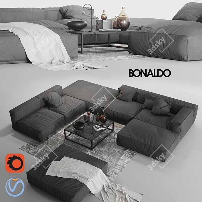 Modular Sofa Set: BONALDO Peanut B 3D model image 1