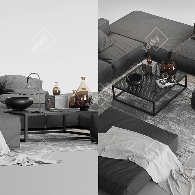 Modular Sofa Set: BONALDO Peanut B 3D model image 2
