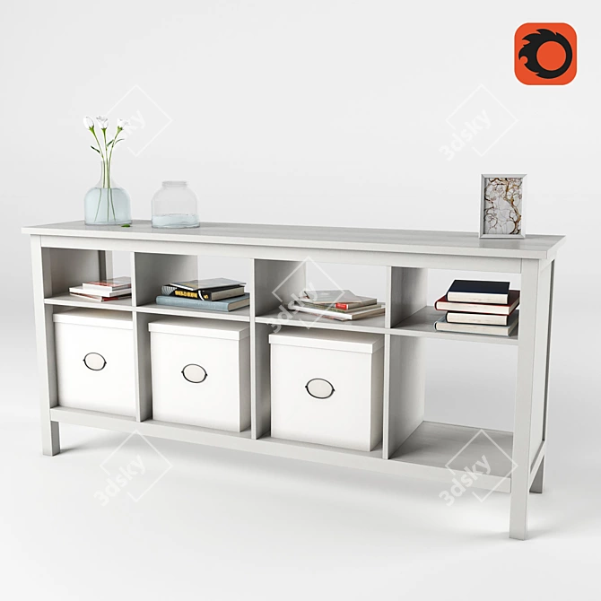 HEMNES Console Table - Classic and Functional 3D model image 1