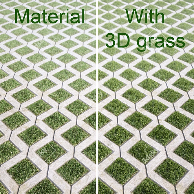  Eco Outdoor Grass Pavers 3D model image 1