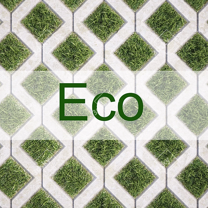  Eco Outdoor Grass Pavers 3D model image 2