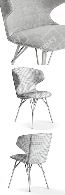 Modern Varaschin KLOE Chair and LINK Table 3D model image 3