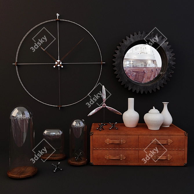 Loft-inspired Decor Set 3D model image 1