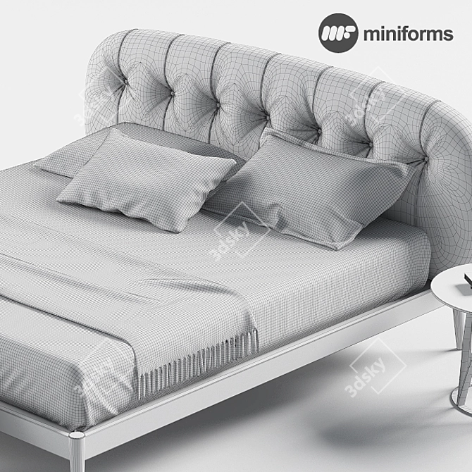 Minimalist Italian Design: Shiko Punto Bed 3D model image 3