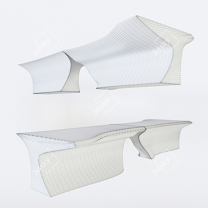 Zaha Hadid Table - Sculptural Elegance 3D model image 2