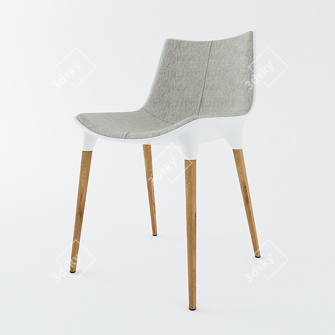 Mid-Century Langham Dining Chair 3D model image 1