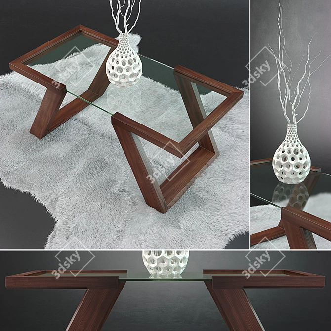 Modern Evans Coffee Table Set 3D model image 1