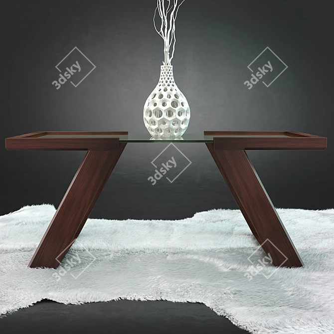 Modern Evans Coffee Table Set 3D model image 2