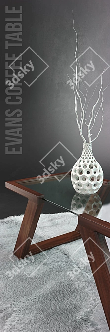 Modern Evans Coffee Table Set 3D model image 3