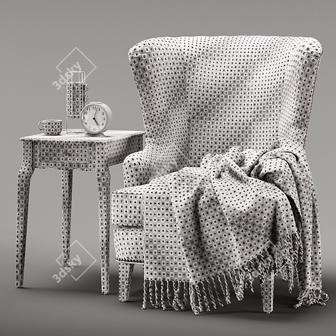 Daggett Lounge Chair & End Table 3D model image 2