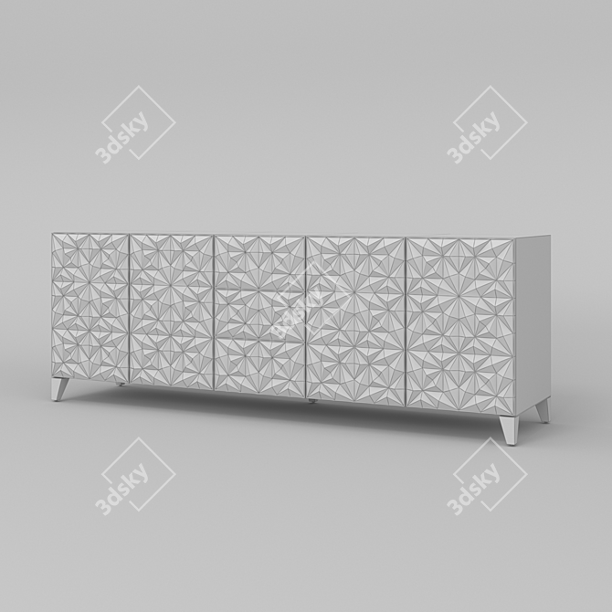 European Sideboard with Thermoplastic Foam Facade 3D model image 3