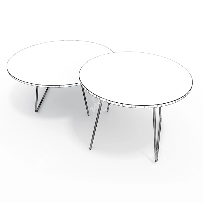 Modern Novamobili Orbis Table Set 3D model image 2