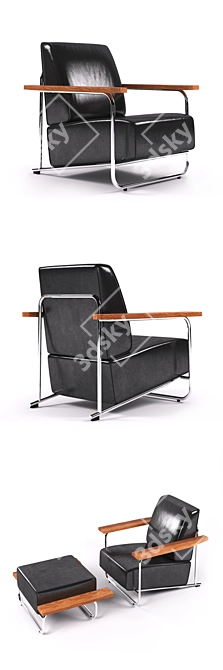 Neutra Lovell Easy Chair: Comfort and Elegance 3D model image 2