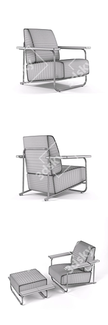 Neutra Lovell Easy Chair: Comfort and Elegance 3D model image 3