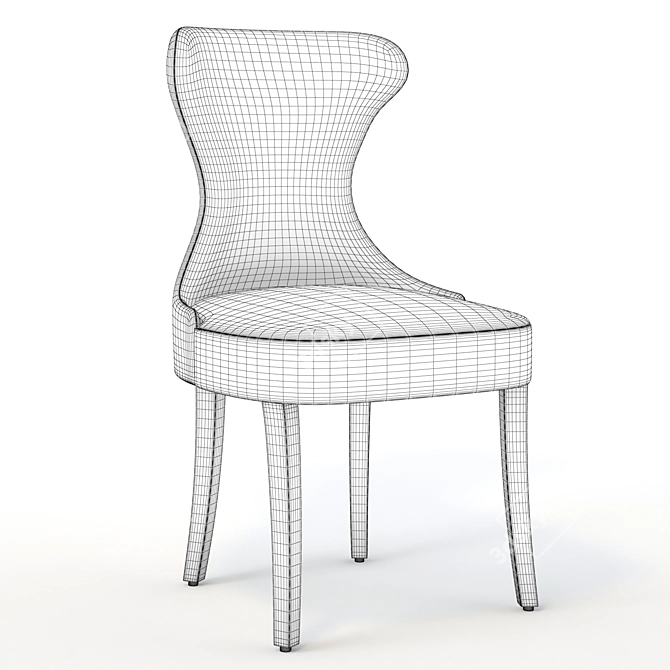 Vintage Collinet Gondole Chair 3D model image 2