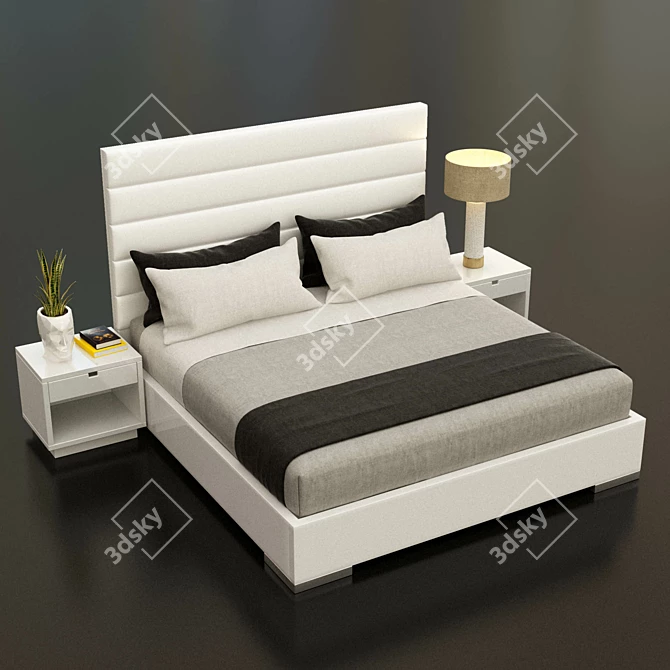 Regal Slumber: Modloft Prince Bed 3D model image 1