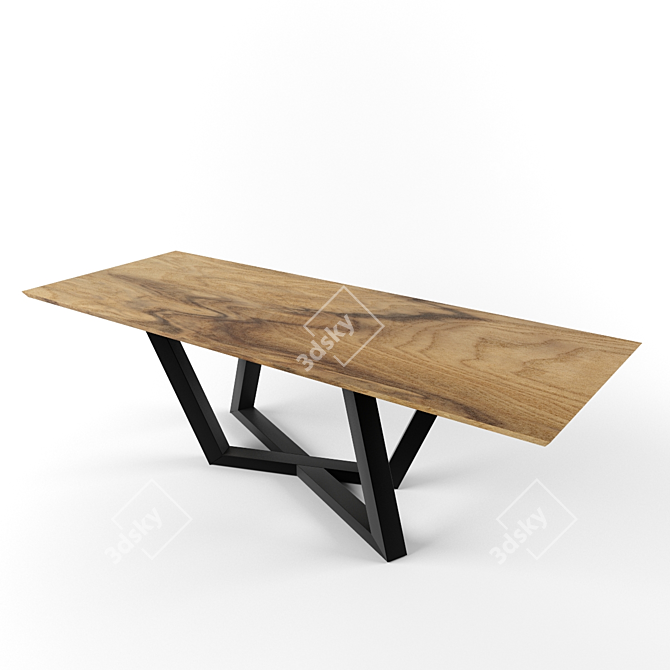 Elegant Renderable Table 3D model image 1