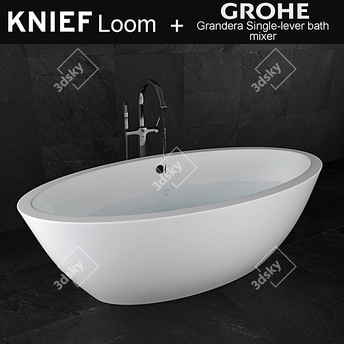 Luxury Bath Set: Knief Loom + Grohe Grandera 3D model image 1