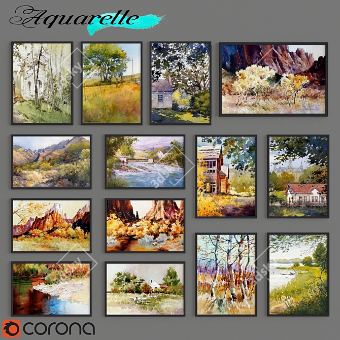 Aquarelle Art Series Vol. 11 3D model image 1