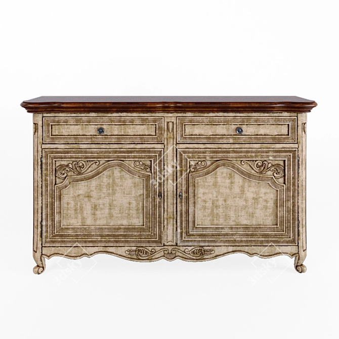 Elegant Gentry Sideboard: Functional and Stylish 3D model image 2