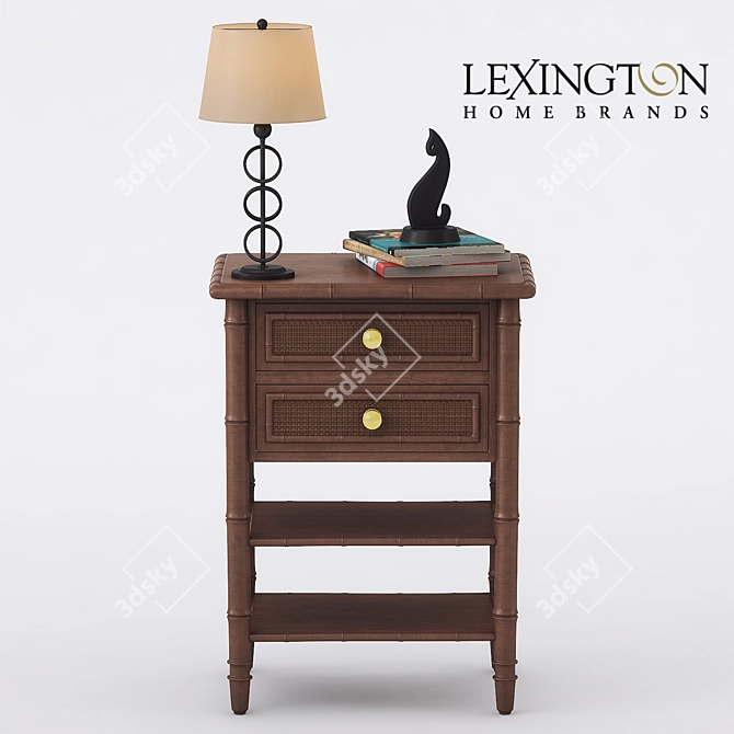 Ginger Island Bedside Chest by Lexington - Luxurious Storage Solution 3D model image 1