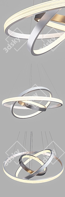 Lahti Triple LED Chandelier 3D model image 2