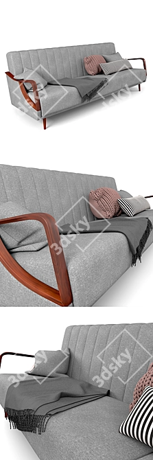 Essex Modern Fabric Sofa 3D model image 2