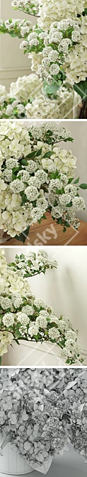 Title: Exquisite Hydrangea Bouquets 3D model image 3