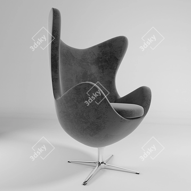 Sleek Arne Jacobsen Egg Chair 3D model image 1