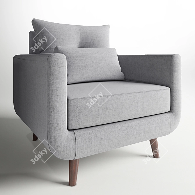 Elegant Armchair: Sleek Design, Ultimate Comfort 3D model image 1