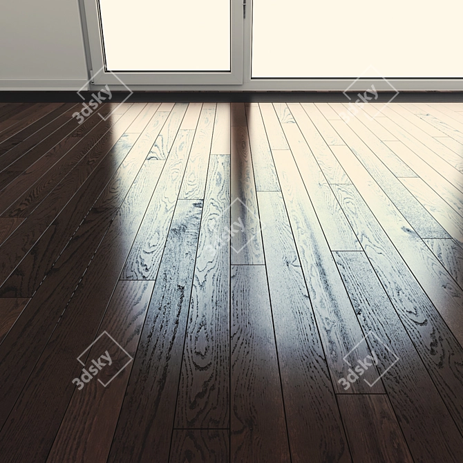 Brandy Oak Hardwood Floor: Exquisite and Natural 3D model image 1